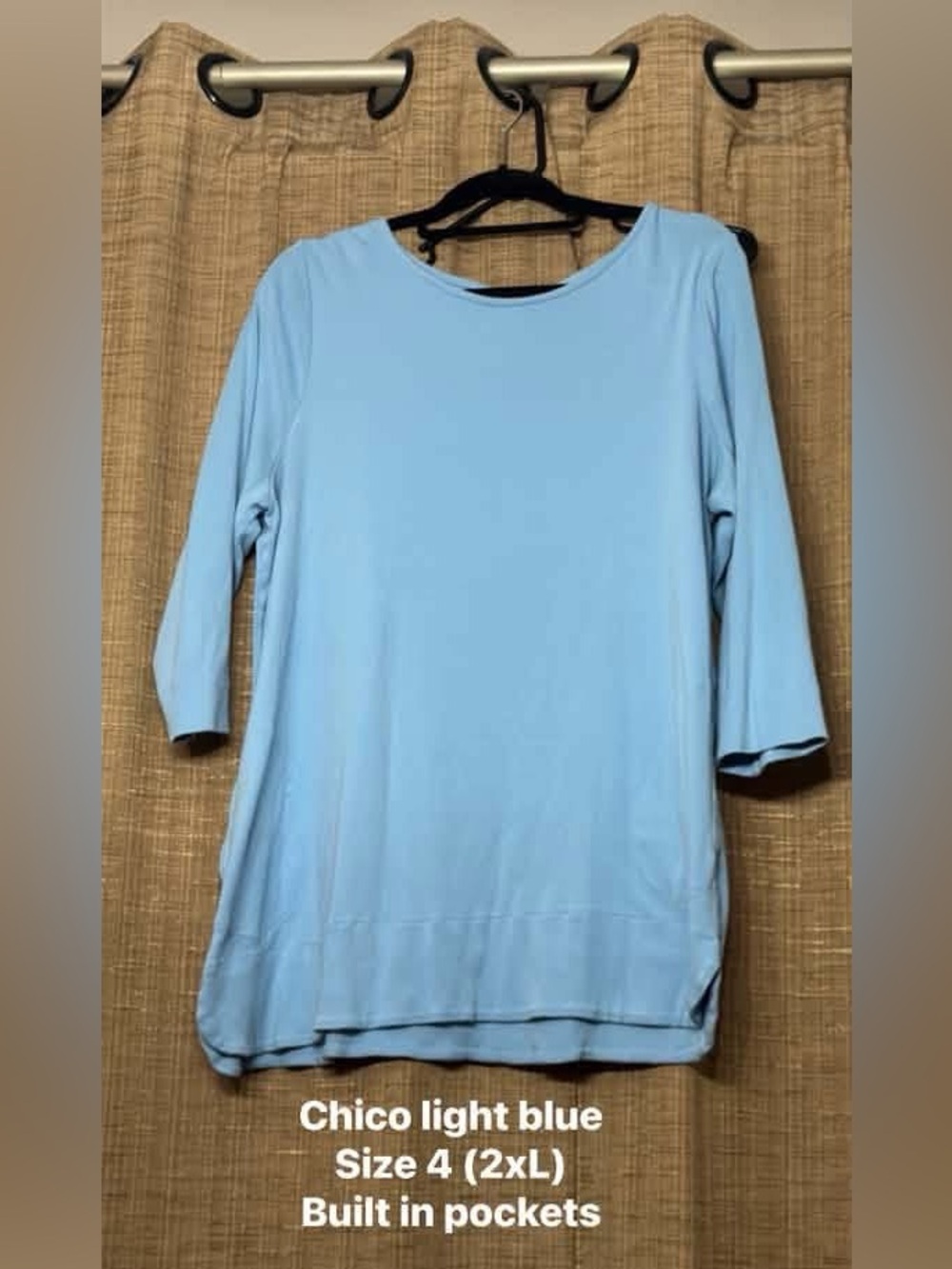 Chico's Sky Blue Women's Tunic Top